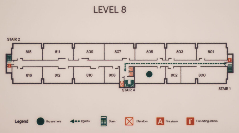  Floor plan of level 8 