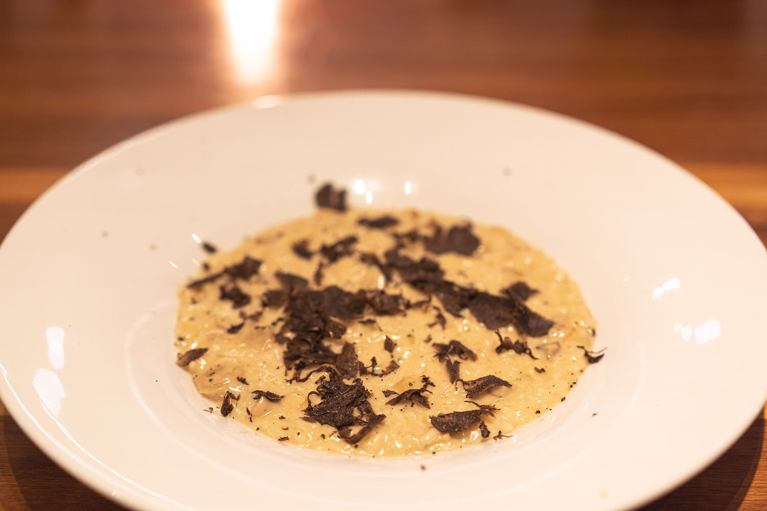  Main: Carnaroli rice, parmigiano reggiano, seasonal mushroom risotto and black truffle 