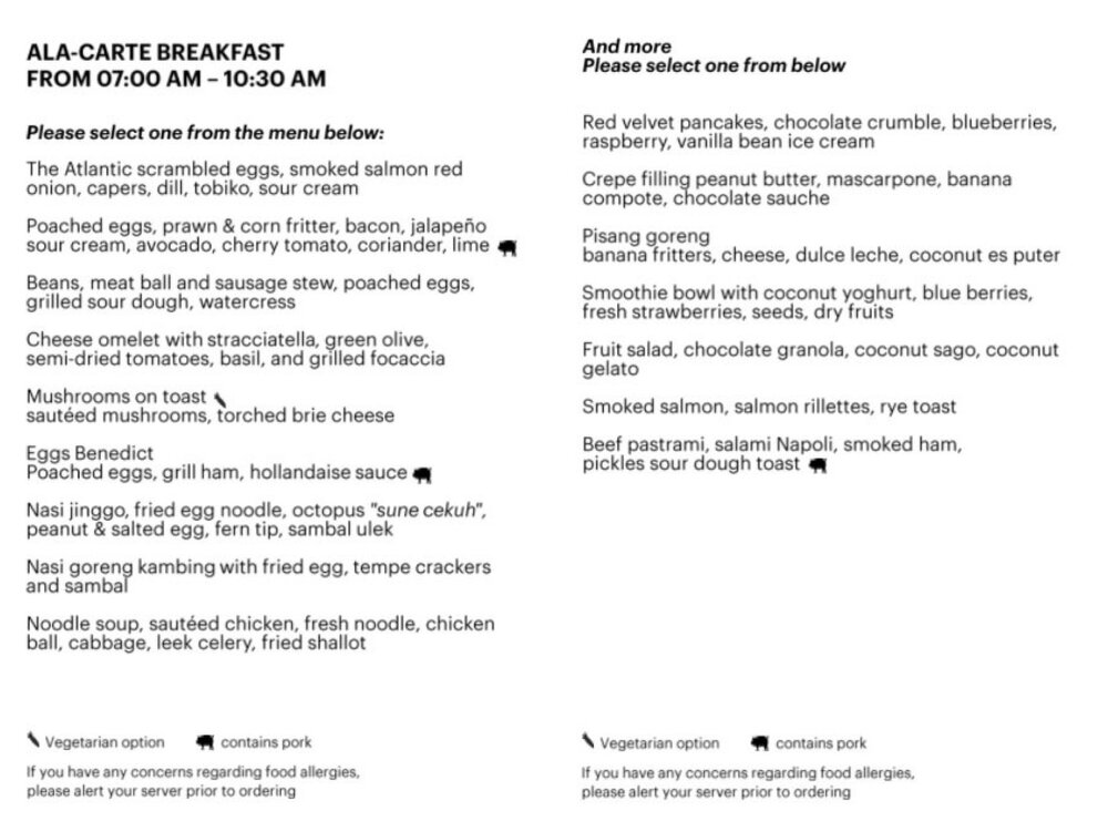  Breakfast menu 1 (pinch to zoom) 