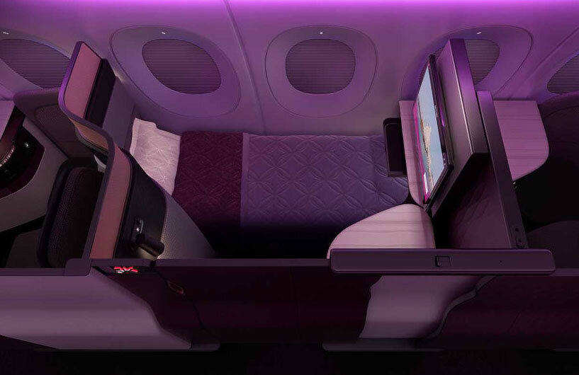 Qatar Airways Qsuite in Bed mode