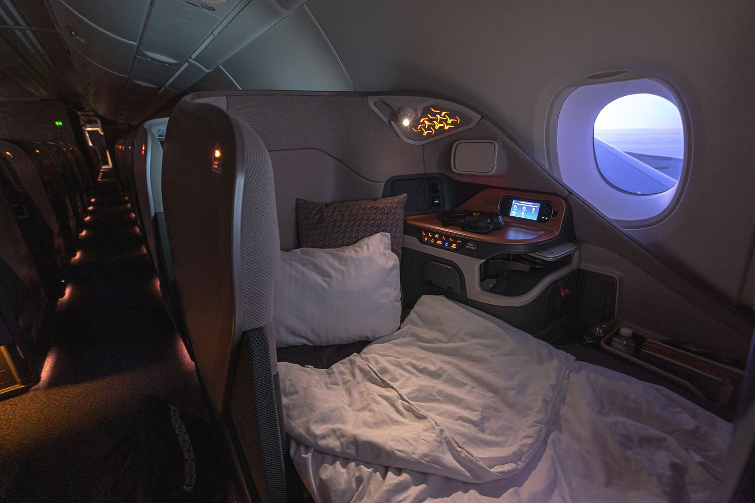 Singapore Airlines 2017 seat in Bed Mode