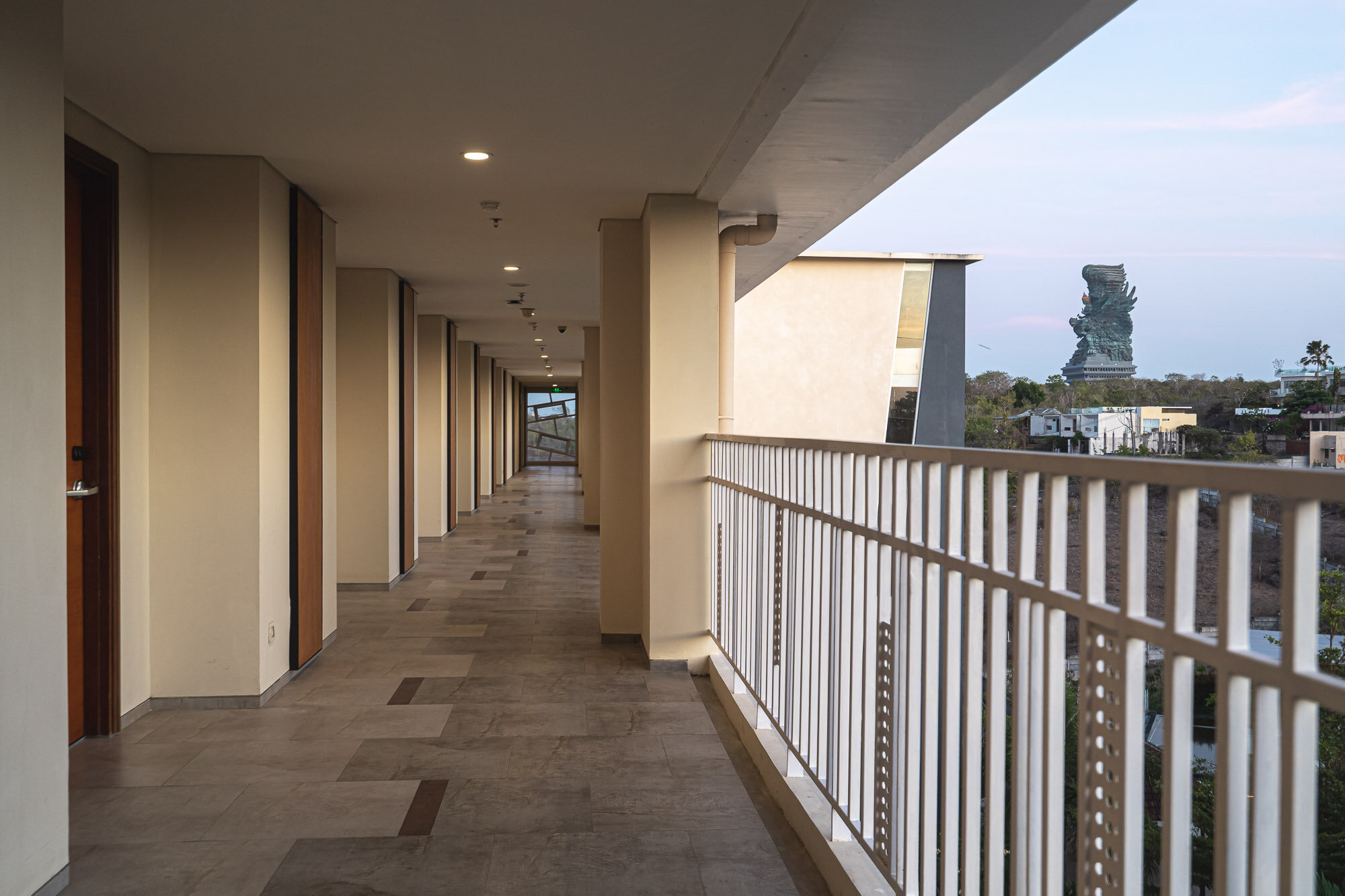 View of Garuda Wisnu Kencana from the corridor