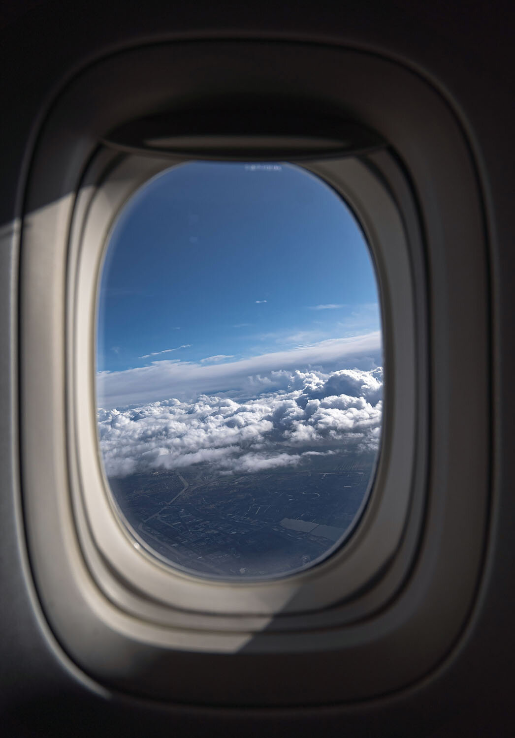 View out the window at take-off