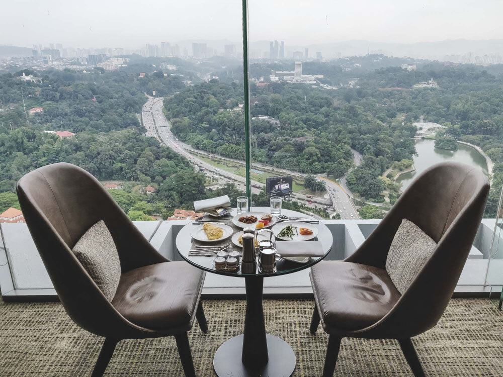 View from the Executive Lounge in Hilton Kuala Lumpur
