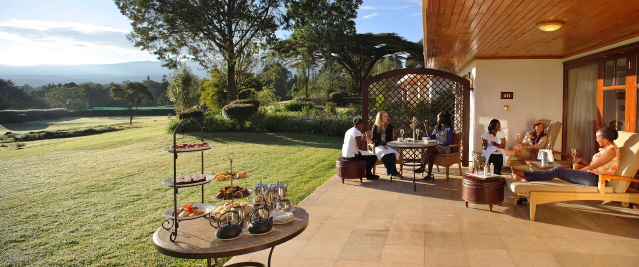 Lawn outside William Holden Suite in Fairmont Mount Kenya Safari Club