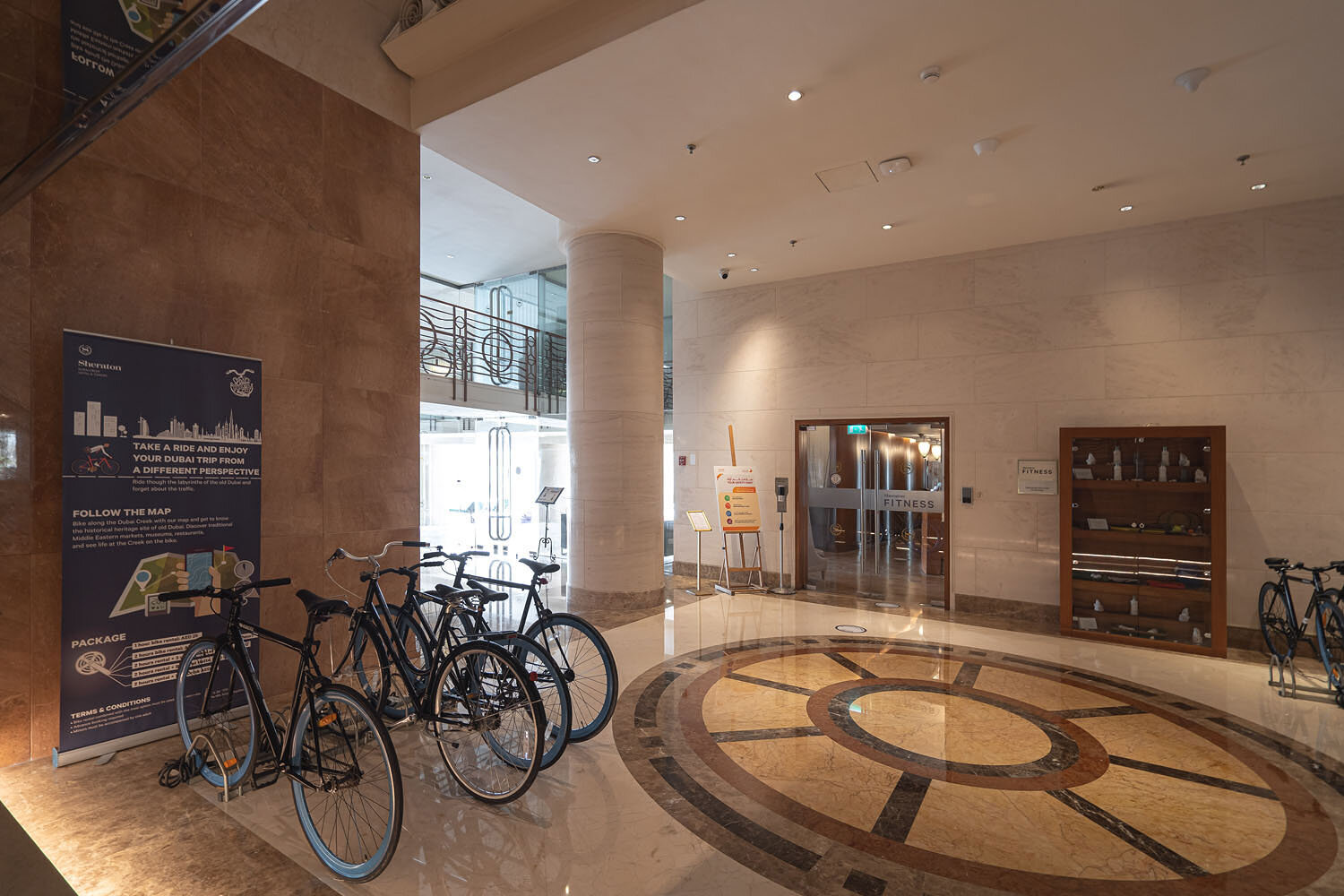  Entrance to the pool with bicycles for rent 
