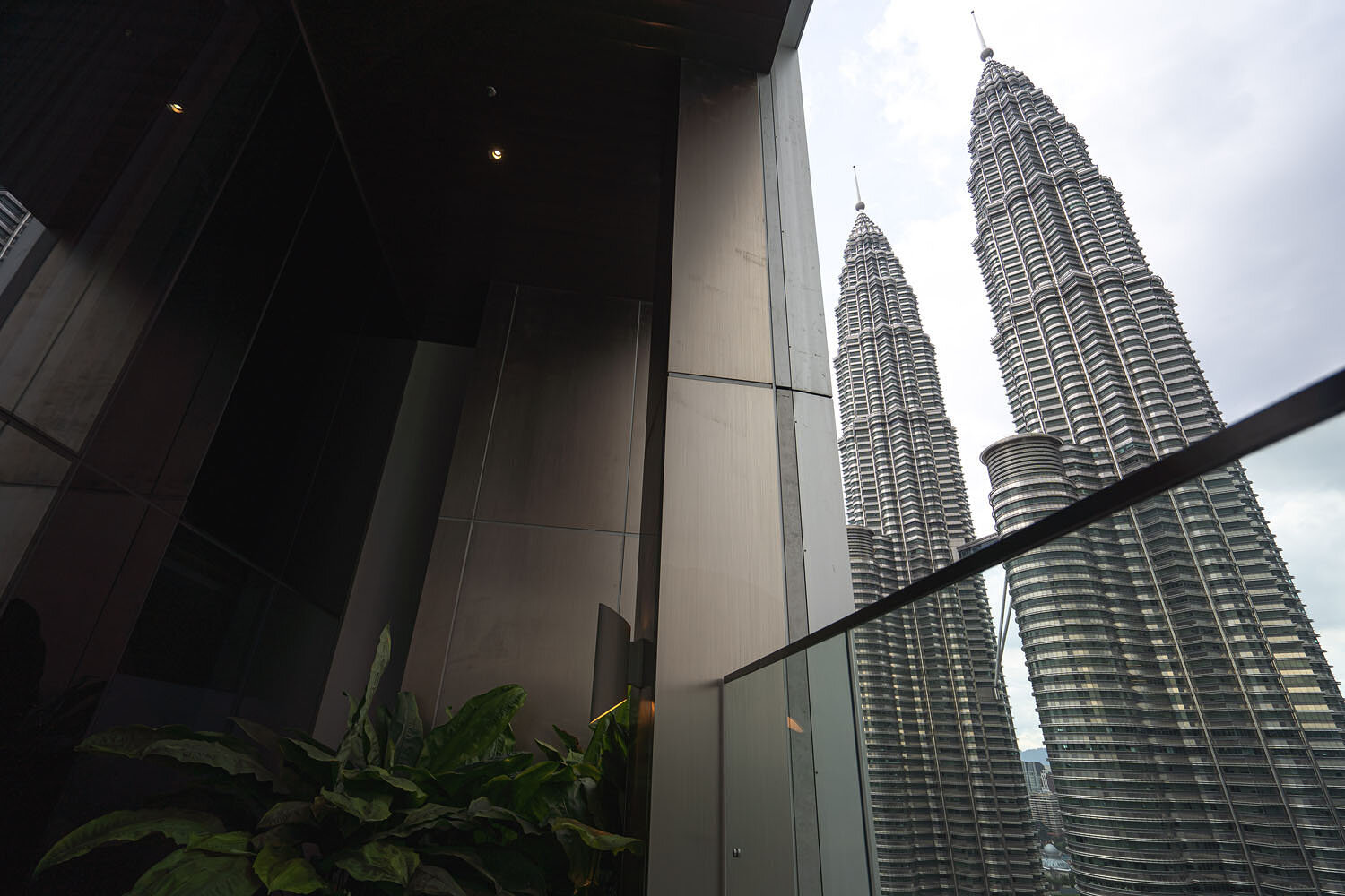  View of Petronas towers from the balcony 