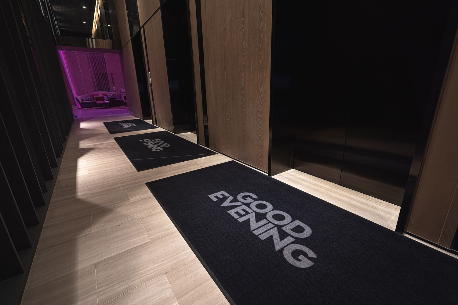  Floor mats in front of the lifts of W hotels are changed thrice a day 