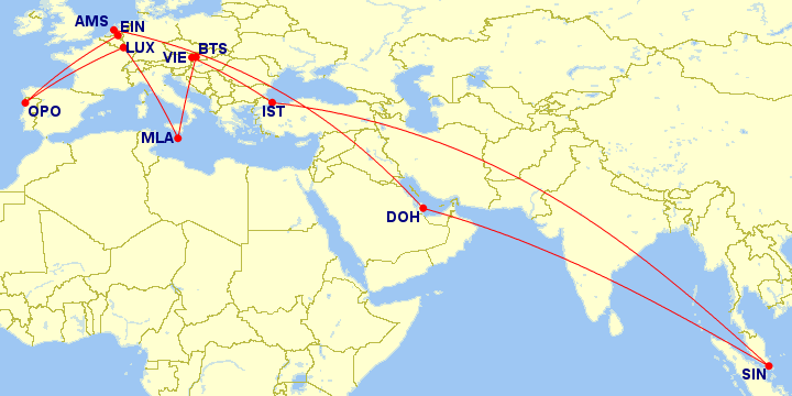 8 planned flight segments